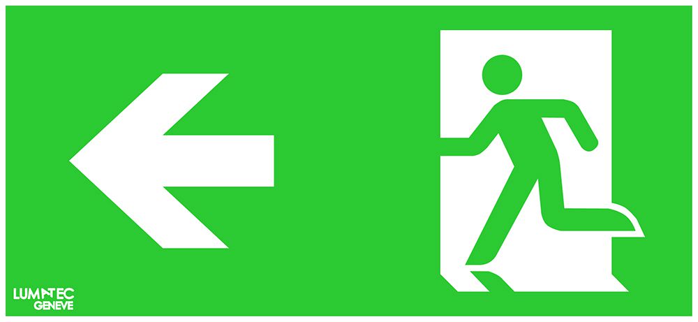 Piktogramm Lumatec A2/1 200.22, Pfeil nach links, zum aufkleben