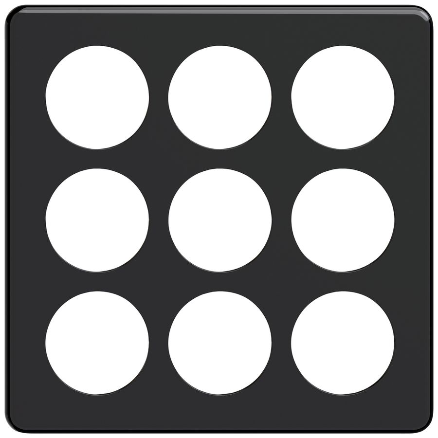 Piastra di copertura INC STANDARDdue SNAPFIX® 3×3 9×Ø50 210×210mm ne