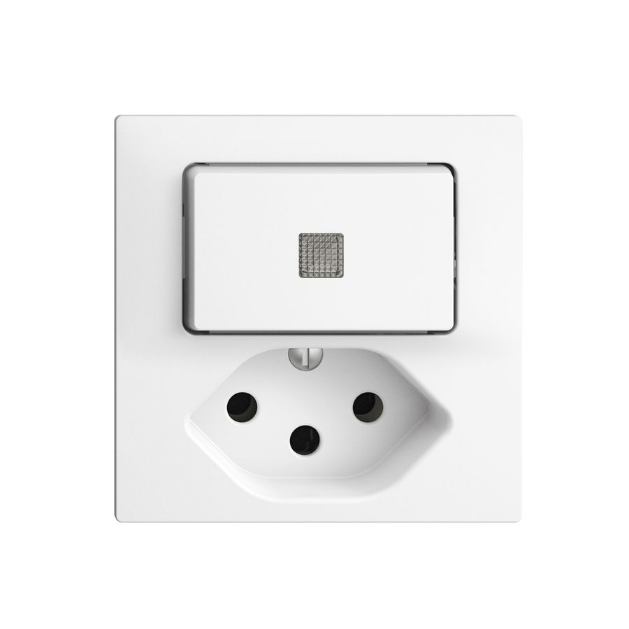 Leuchtkombination LS A-R/1L+T13 EDIZIOdue weiss mit Linse, LED gelb