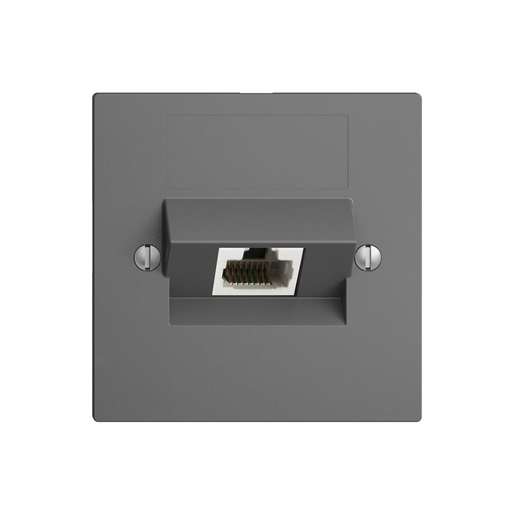 Inserto per presa di raccordo INC 1×RJ45/u 4P ITplus EDIZIOdue grigio scuro