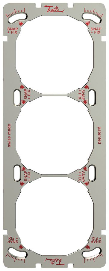 Befestigungsplatte mit SNAPFIX®-Befestigungssystem 3×1 oder 1×3 197×77mm