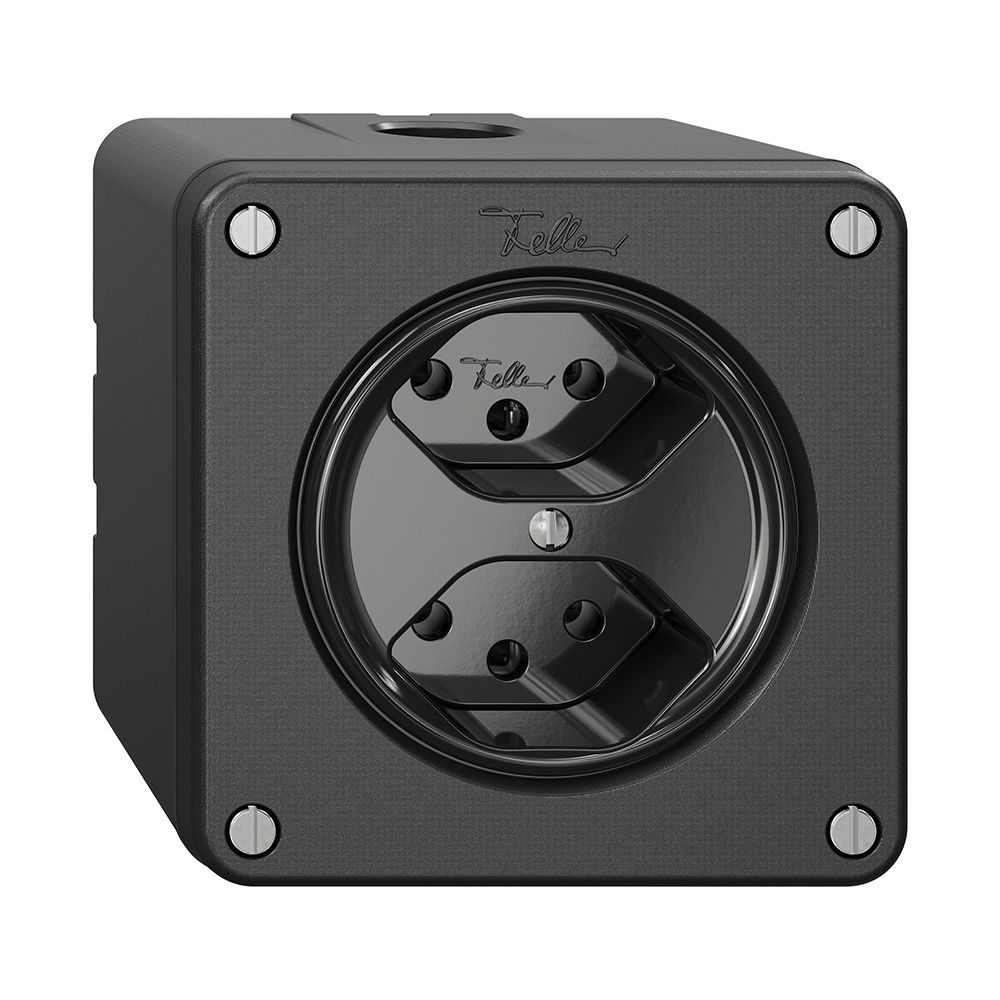 Prise NAPU NEVO, 2×T13, noir