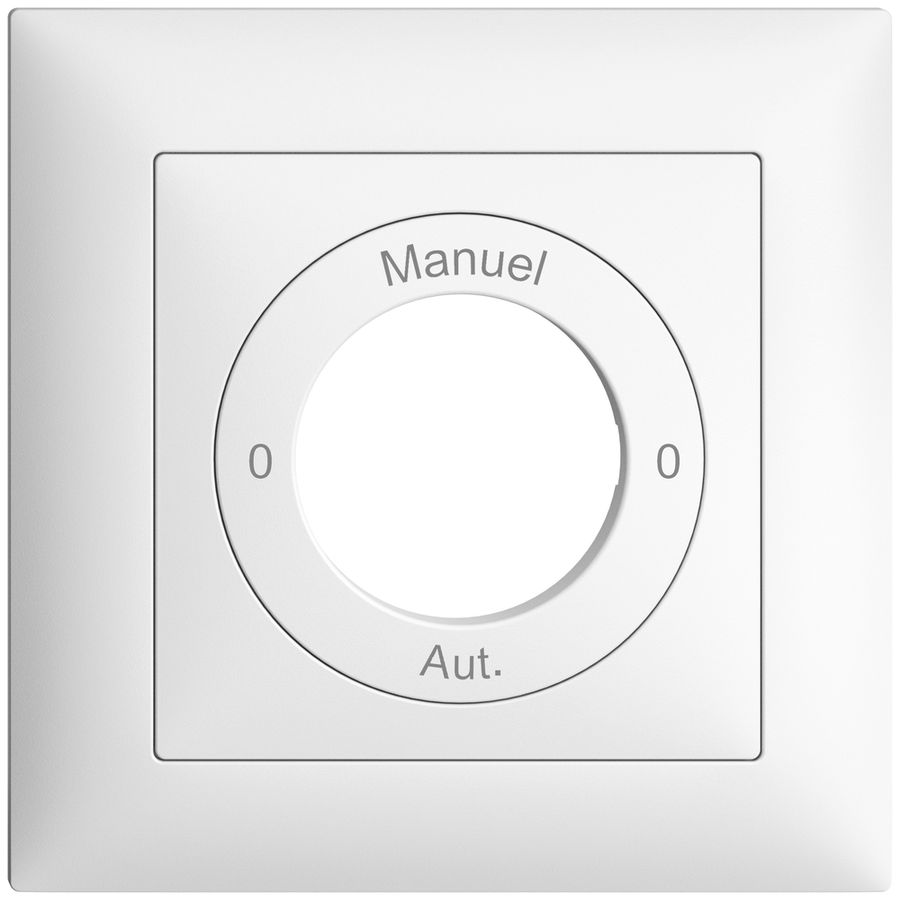 Frontset 0-Auto-0-Main EDIZIOdue weiss 88×88mm für Schlüsselschalter