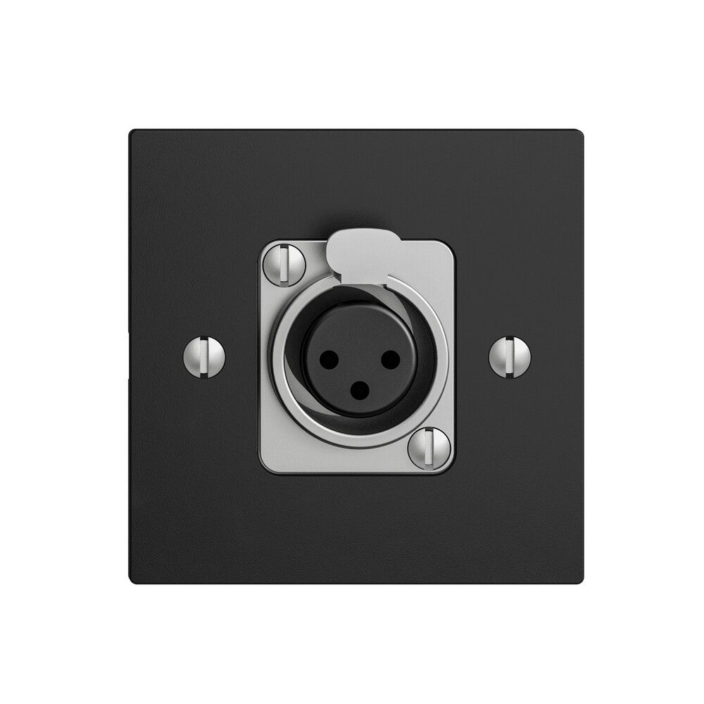 UP-Montageset EDIZIOdue für XLR schwarz
