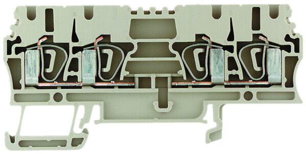 Durchgangs-Reihenklemme Weidmüller ZDU 2.5/2X2AN Zugfeder 2.5mm² 2L TS35 beige