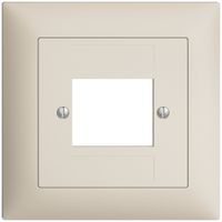 Frontset EDIZIOdue crema 88×88mm 4×RJ45