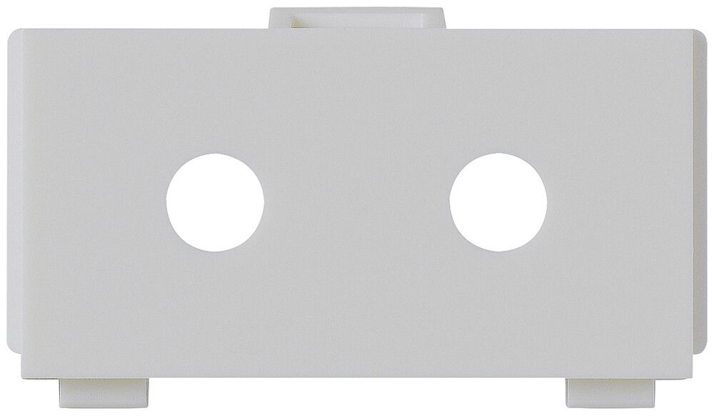 Modulo multimedia M3 vuoto per 2 morsetti HP Ø6.4mm grigio chiaro