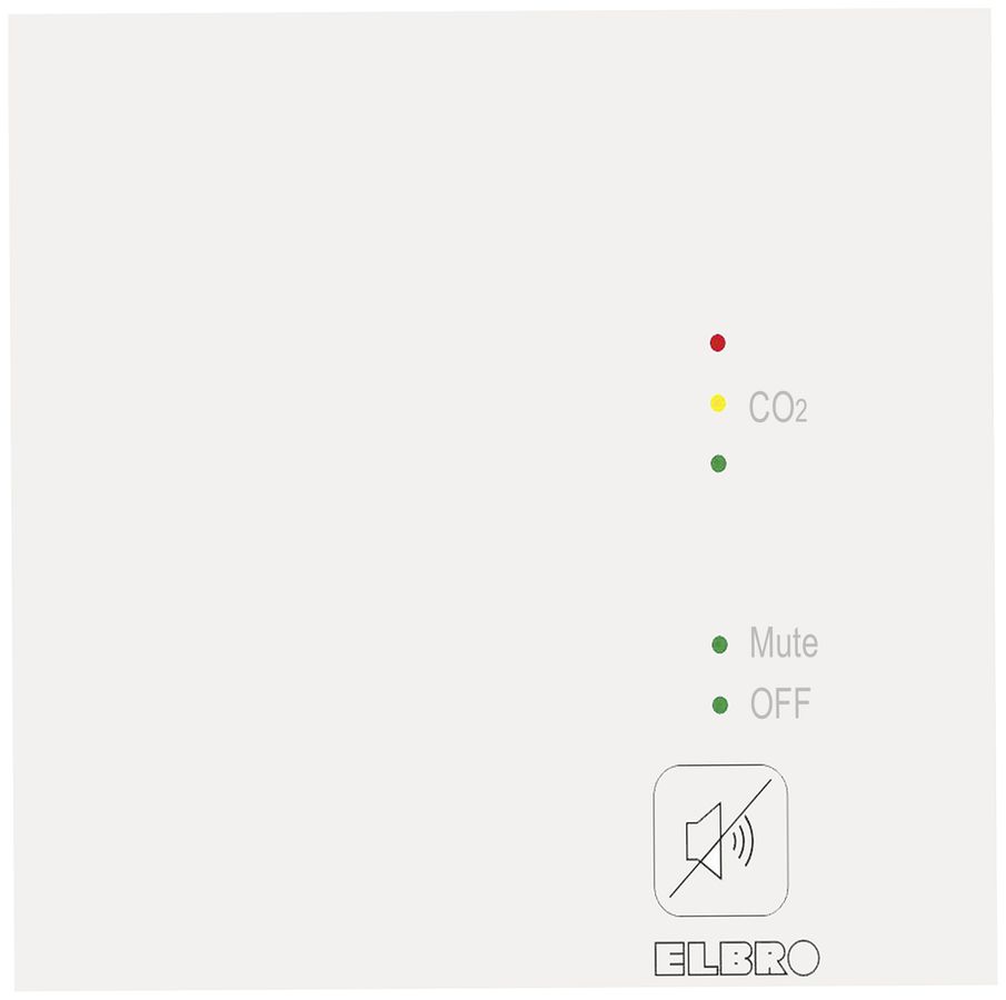 Sensore di CO2 ELBRO, con 3 LED, 900…1900ppm, segnale acustico