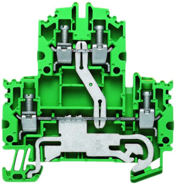 Borne multi-étage Weidmüller WDK N connexion à vis 4mm² 2 étages vert/jaune