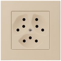 UP-Steckdose kallysto.pro 3×T13 beige mit Kinderschutz