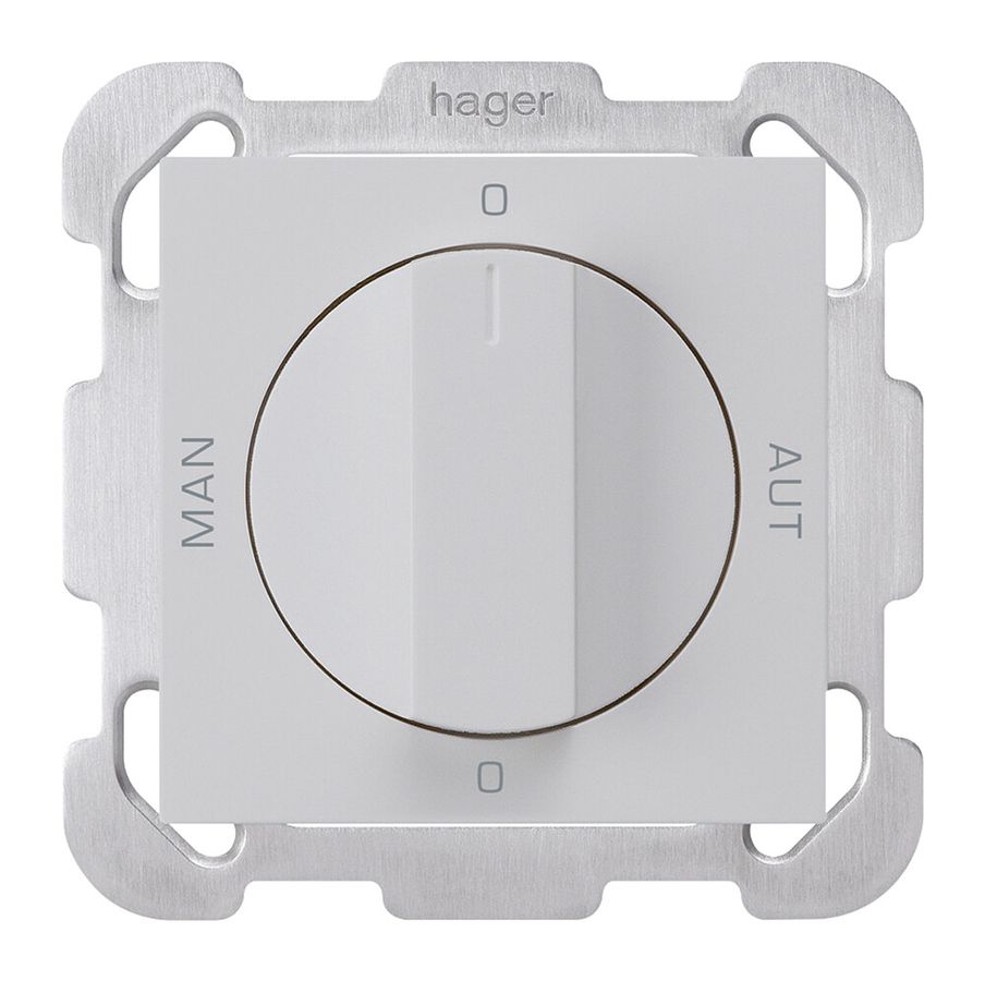Interruttore rotativo INC 0-Man-0-Aut. grigio chiaro kallysto 2/1L con manopola