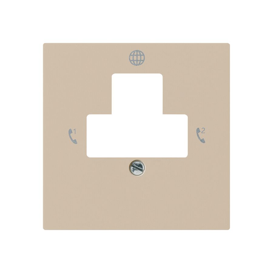 Placca frontale kallysto per presa di ritorno 2 DSL beige