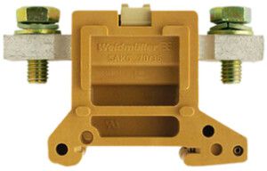 Durchgangs-Reihenklemme Weidmüller SAKG Schraubanschluss 70mm² KrG TS35 gelb