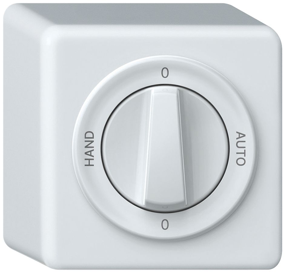 Interruttore rotativo AP origin comm.2/1L 16A 250V 0-AUTO-0-HAND 88×88×54mm bi