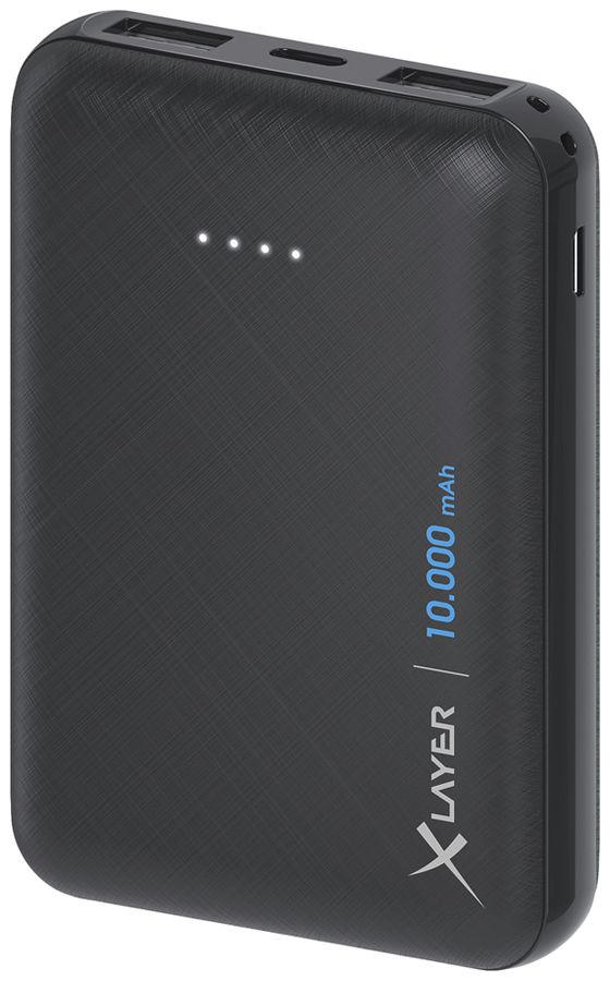 Powerbank XLayer Micro 10000mAh 2×USB-A ≤2.1A 91×64×22.5mm 200g nero