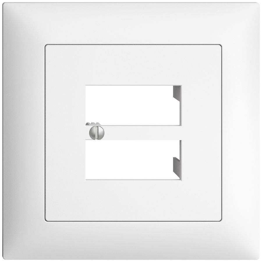 UP-Frontset EDIZIOdue weiss 88×88mm 4×RJ45