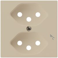 Frontplatte kallysto 2×T13/1 60×60 beige für Steckdose 2×T13/1