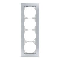 Abdeckrahmen EDIZIOdue prestige 4×1 chromstahl poliert