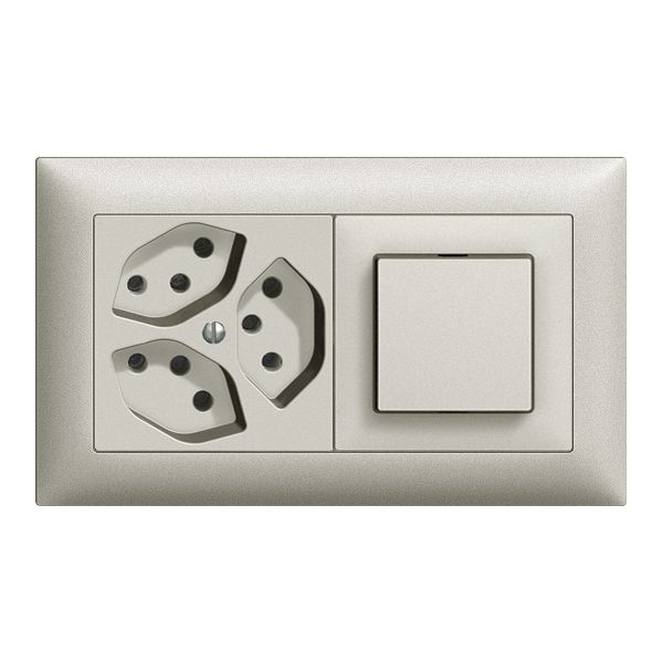 Combinaison ENC EDIZIOdue 3×T13 +3/1P gris clair, horizontale