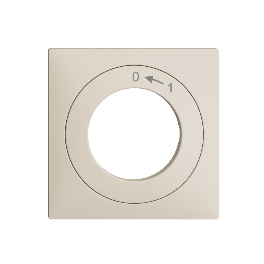 Frontset EDIZIOdue 0<-1 crema 60×60mm für Schwenktaster