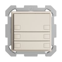 UP-KNX-Taster RGB EDUE, 250mW, o.LED, 3×Taste, 2×Tastenbelegung, crema