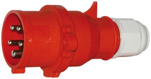 Spina mobile CEE Bals 5P 32A 400V 6h rosso IP44 nic.QC.chiudi.