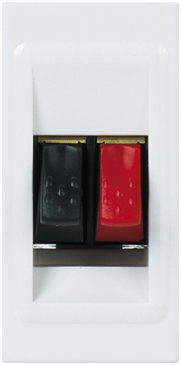 Prise haut-parleur INC MOS blanc simple 1 module