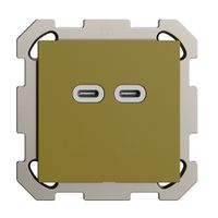 UP-Steckdose USB 18W 2×Typ C Feller EDIZIOdue FM 230V 3600mA olive