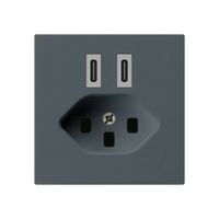 Prise de charge USB Hager kallysto C-C 20W+T23 5V 60×60mm anthracite