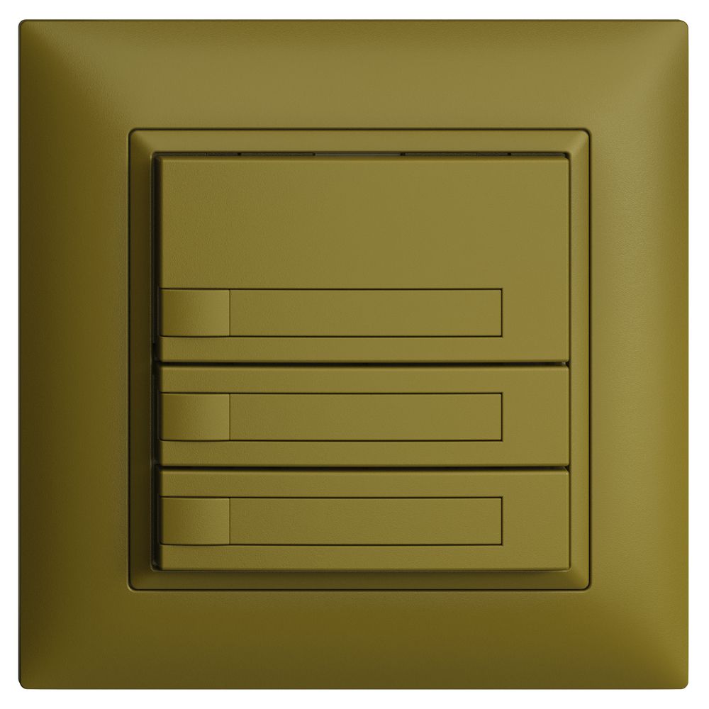 UP-KNX-Taster RGB EDUE FMI, 250mW, o.LED, m.Papier, 3×Taste, 1×Tastenb., ov