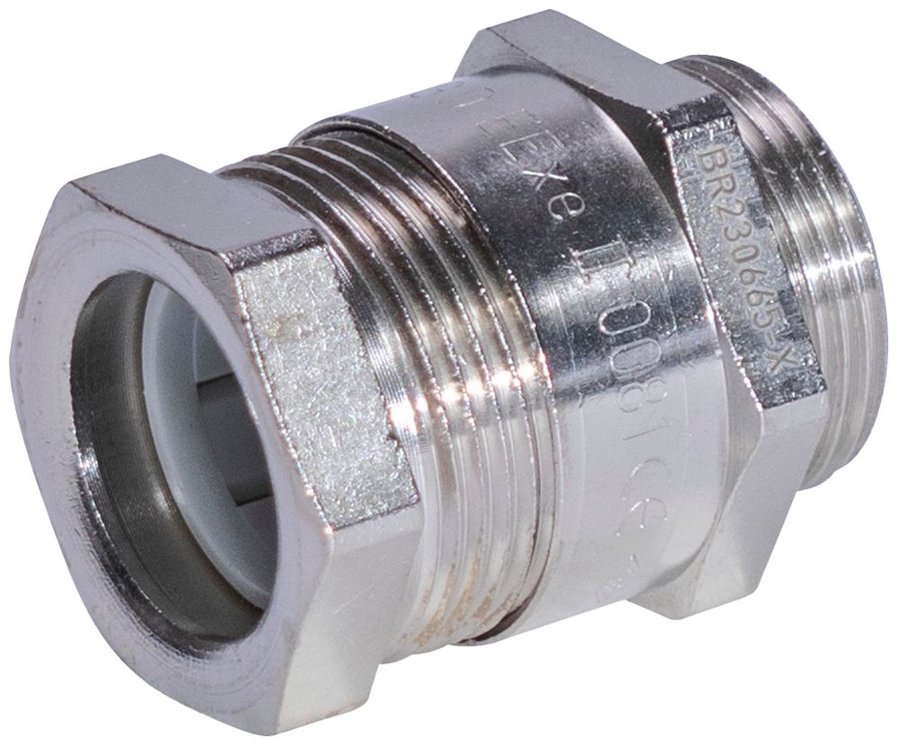 Pressacavo Plica KV ECEA EEXe, M25 per cavo Ø10…18mm 8mm ottone nichelato IP66