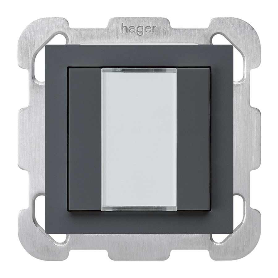 Poussoir ENC kallysto B KNX 2× s/e-link anthracite