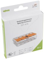 Borne de connexion WAGO 221 5×0.2…4mm² levier 32A 450V orange transparent
