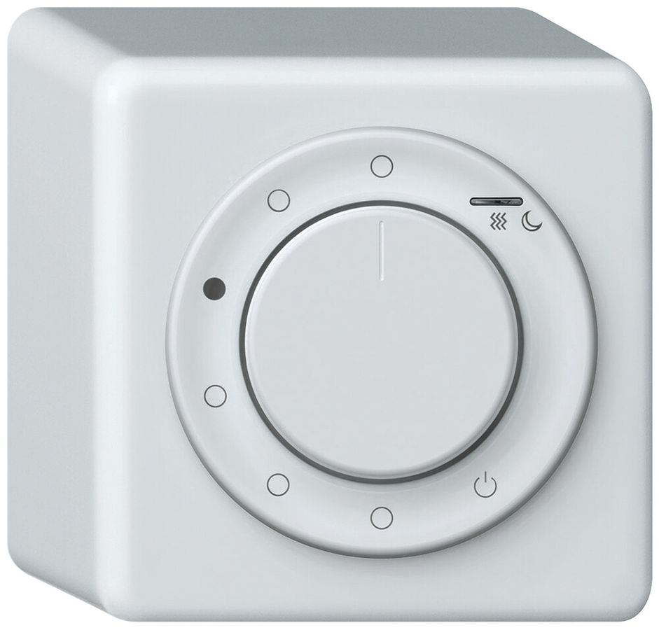 Termostato ambiente AP origin acceso/spento 230VAC 16A 88×88mm bianco