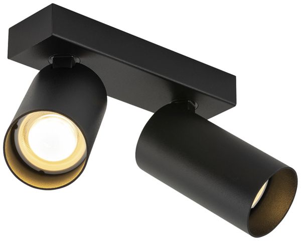 Deckenleuchte SLV KAMI GU10 2×0…10W 170×125mm schwarz
