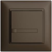 Poussoir ENC KNX 1× EDIZIOdue coffee RGB sans LED avec insert papier