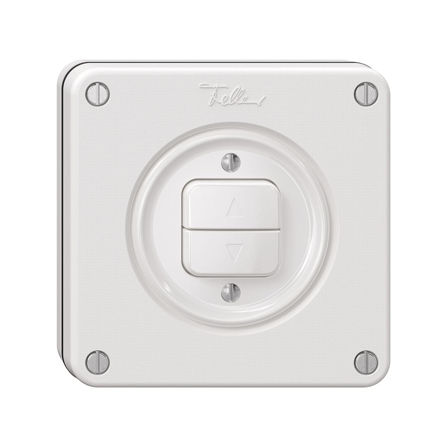 NUPU-Storentaster NEVO, 1-Kanal, Einbautiefe 18 mm, 87×87 mm, weiss
