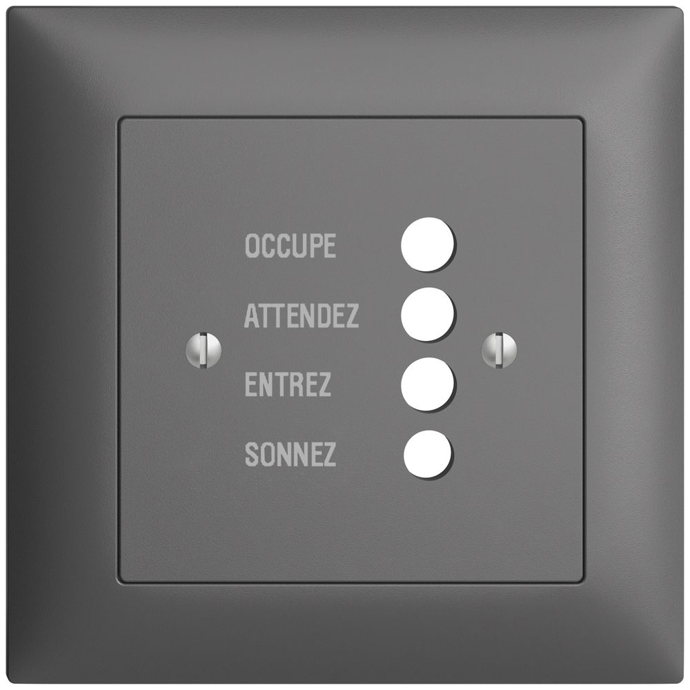 Kit front. INC EDIZIOdue grigio scuro, 88×88 per stazion.d.porta 1334.F