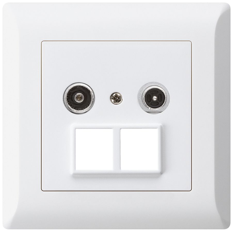 Prise multimédia ENC kallysto.line R/TV 4dB 2GHz blanc