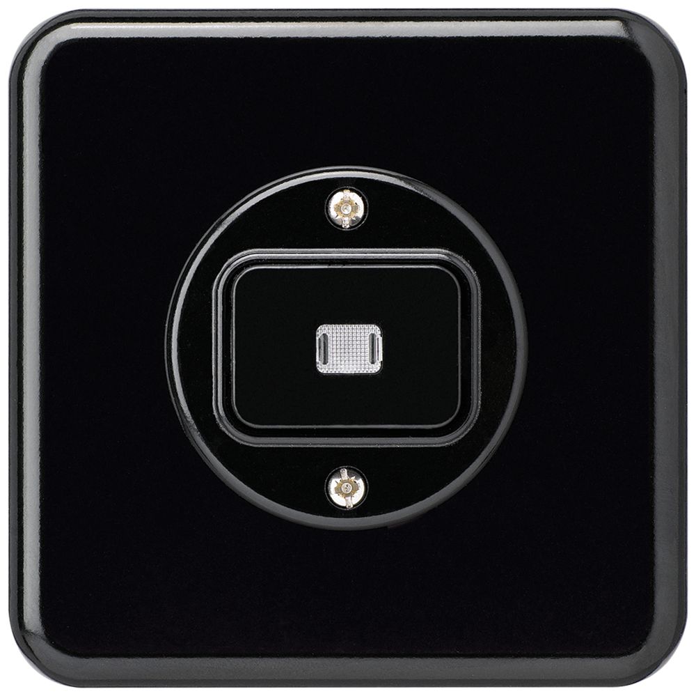 UP-Frontset basico schwarz mit Linse 86×86mm