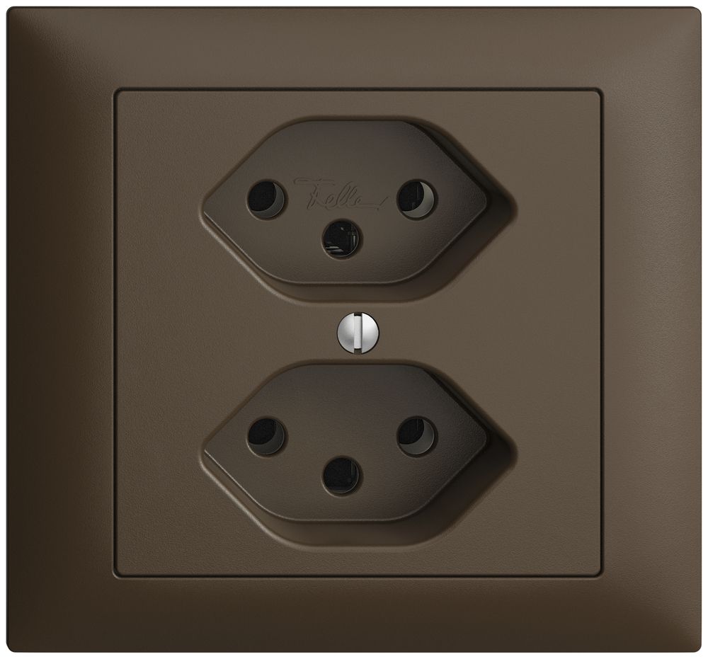 EB-Steckdose EDIZIOdue 2×T13 coffee