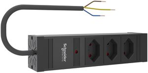 Steckdosenleiste Schneider Electric 3×T13, mit Sicherung