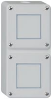 AP-Kombination Hager robusto IP55 I-I vertikal S3/1L+S3/1L grau