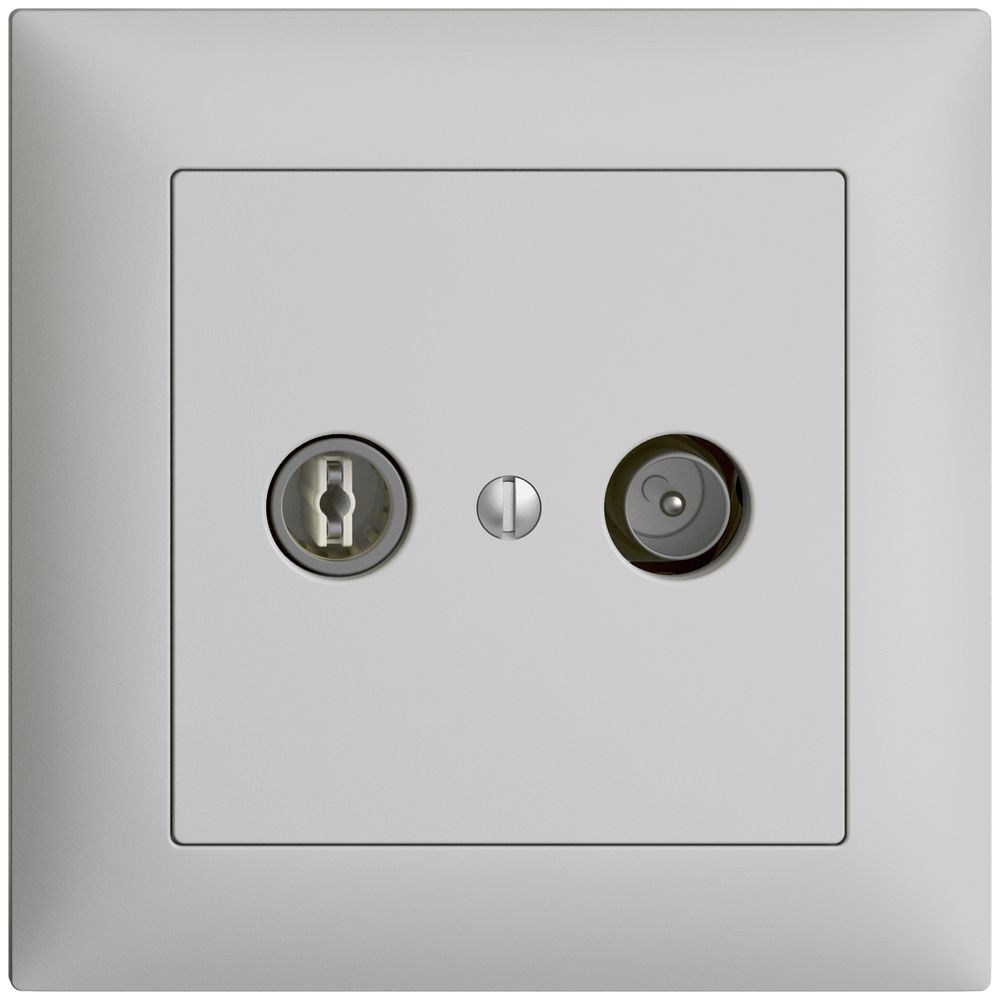 UP-TV-R-Dose EDIZIOdue 4dB hellgrau Breitbanddose 5…2000MHz, FMI