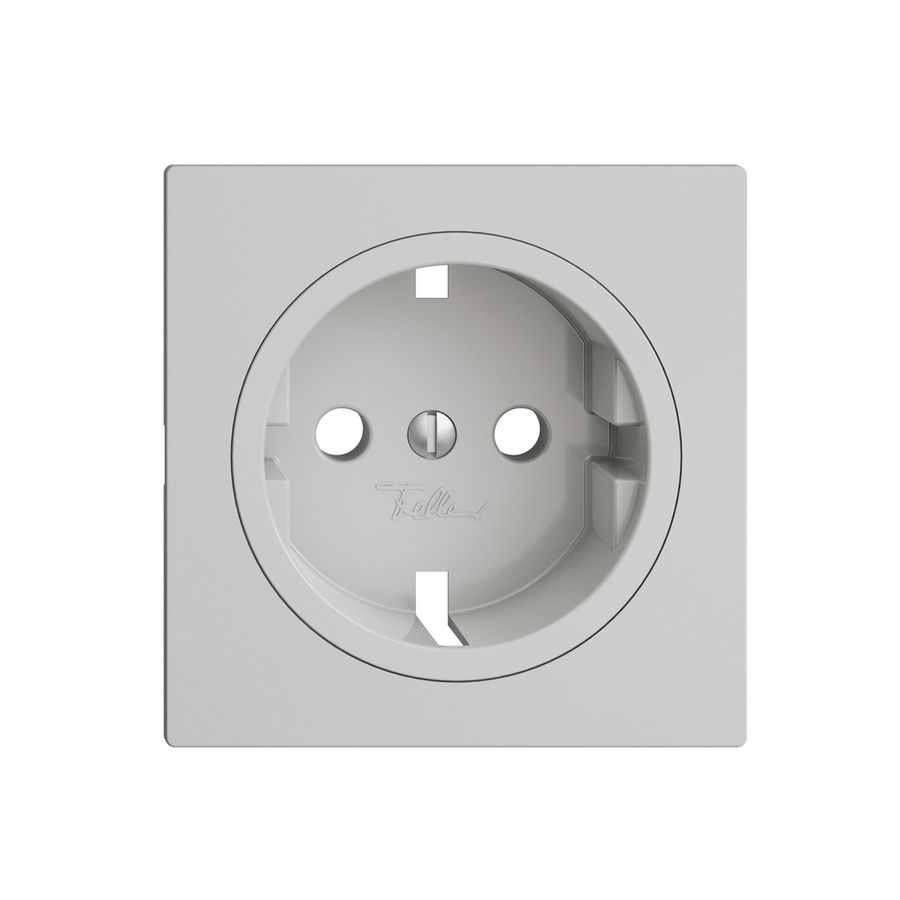 Frontplatte EDIZIOdue F für SCHUKO-Steckdose, 60×60 mm hellgrau