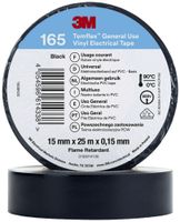 Ruban isolant 3M Temflex 165 15mm×25m×0.15mm noir VDE 600V 0…90°C