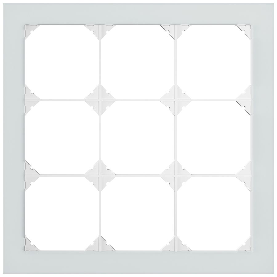 UP-Abdeckrahmen EDIZIO.liv prestige SNAPFIX® 3×3 214×214mm Glas Si