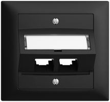 EB-Montageset S-One EDIZIOdue FKE für 2×RJ45 schräg, schwarz