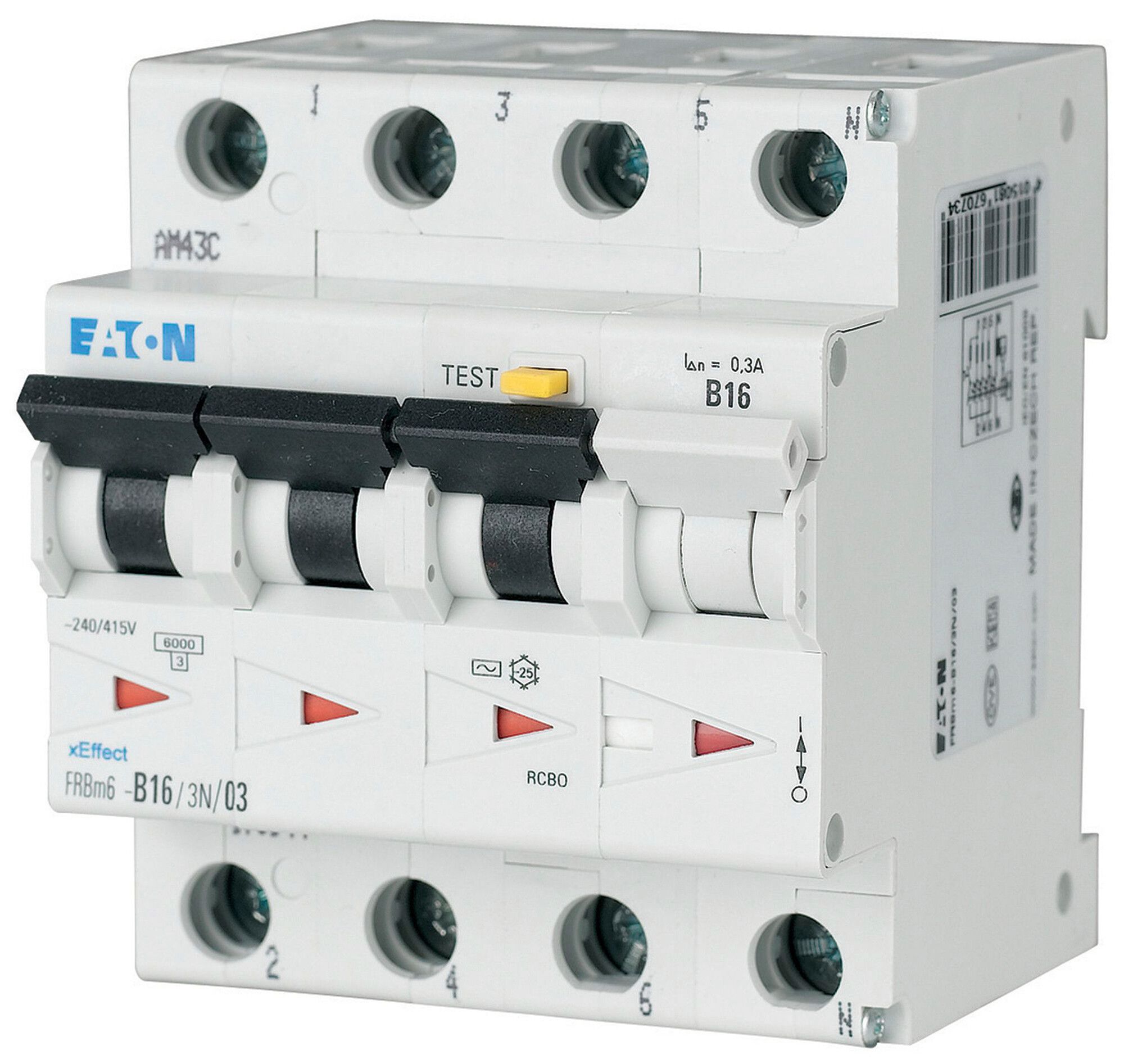 FI/LS-Schalter Eaton FRBM6-C10/3N/003-A 4P 415V C 10A 0.03A A 4TE 6kA