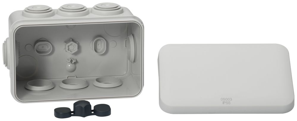 AP-Abzweigdose Mureva 105×65×55mm leer grau IP55